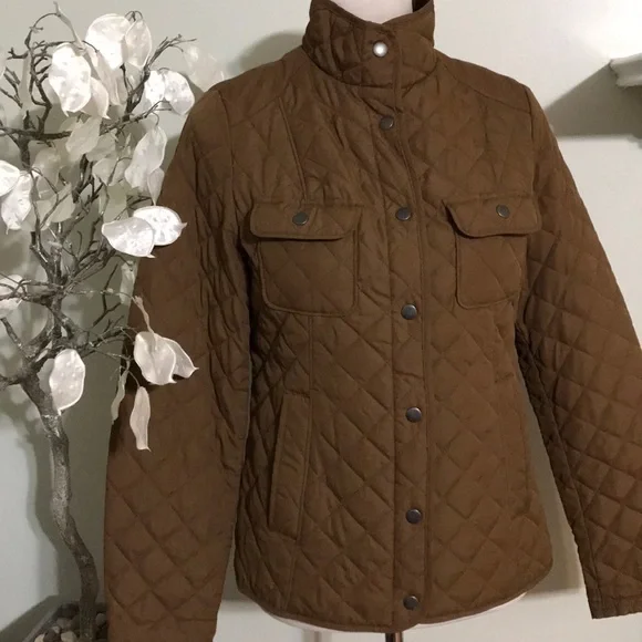 Brown quilted jacket - Picture 1 of 4
